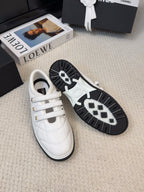CHANEL SNEAKERS WITH THREE STRAPS IN WHITE CALFSKIN