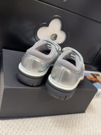 CHANEL SNEAKERS WITH THREE STRAPS IN SILVER CALFSKIN