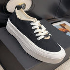 CHANEL TRAINERS SHOES IN BLACK FABRIC