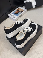 CHANEL TRAINERS SHOES IN BLACK FABRIC