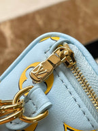 LOUIS VUITTON MINI BUMBAG 17 IN SKY YELLOW MONOGRAM CALFSKIN GOLD HARDWARE