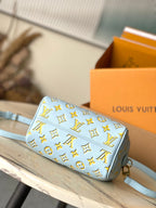 LOUIS VUITTON SPEEDY BANDOULIÈRE 20 IN SKY YELLOW MONOGRAM CALFSKIN GOLD BUCKLE
