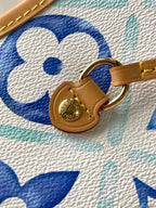 LOUIS VUITTON NEVERFULL MM 31 IN LAGOON BLUE MONOGRAM TILES CANVAS