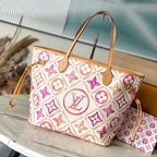 LOUIS VUITTON NEVERFULL MM 31 IN CORAL MONOGRAM TILES CANVAS