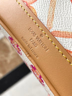 LOUIS VUITTON NANO NOÉ 16 IN CORAL MONOGRAM TILES CANVAS