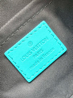 LOUIS VUITTON MINI SOFT TRUNK 18 IN TURQUOISE BLUE TAURILLON