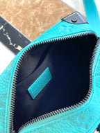 LOUIS VUITTON MINI SOFT TRUNK 18 IN TURQUOISE BLUE TAURILLON