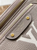 LOUIS VUITTON MINI BUMBAG 17 IN TOURTERELLE WHITE MONOGRAM EMPREINTE LEATHER GOLD HARDWARE