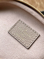 LOUIS VUITTON MINI BUMBAG 17 IN TOURTERELLE WHITE MONOGRAM EMPREINTE LEATHER GOLD HARDWARE