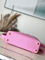 LOUIS VUITTON CAPUCINES BB 26 IN MARSHMALLOW PINK TAURILLON GOLD HARDWARE