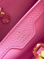 LOUIS VUITTON CAPUCINES BB 26 IN MARSHMALLOW PINK TAURILLON GOLD HARDWARE