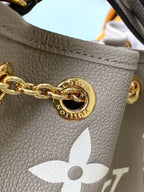 LOUIS VUITTON BUNDLE 28 IN TOURTERELLE WHITE MONOGRAM EMPREINTE LEATHER GOLD HARDWARE