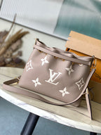 LOUIS VUITTON BUNDLE 28 IN TOURTERELLE WHITE MONOGRAM EMPREINTE LEATHER GOLD HARDWARE