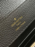 LOUIS VUITTON CAPUCINES EAST-WEST MINI 22 IN BLACK CALFSKIN GOLD HARDWARE