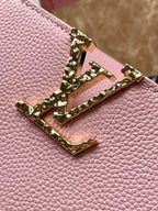 LOUIS VUITTON CAPUCINES EAST-WEST 33 IN BLUSH PINK CALFSKIN GOLD HARDWARE
