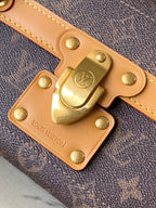 LOUIS VUITTON SOUL TRUNK 19 IN BROWN MONOGRAM DUST CANVAS GOLD HARDWARE