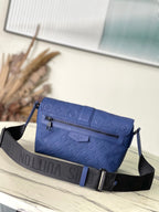 LOUIS VUITTON S-CAPE MESSENGER 28 IN SAPPHIRE BLUE TAURILLON