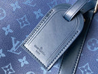 LOUIS VUITTON KEEPALL BANDOULIÈRE 55 IN NAVY GREEN MONOGRAM GRADIENT CANVAS