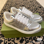 GUCCI SCREENER SNEAKER SILVER CALFSKIN UNIQUE