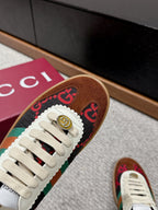 GUCCI & ADIDAS SNEAKER BROWN FABRIC