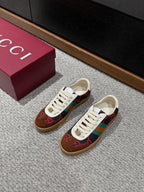 GUCCI & ADIDAS SNEAKER BROWN FABRIC