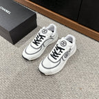 CHANEL CLASSIC TRAINER IN WHITE MIX BLACK FABRIC