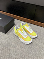 CHANEL CLASSIC TRAINER IN YELLOW MIX WHITE FABRIC