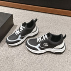 CHANEL CLASSIC SNEAKER IN BLACK MIX WHITE LAMBSKIN
