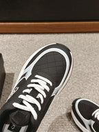 CHANEL CLASSIC SNEAKER IN BLACK MIX WHITE LAMBSKIN