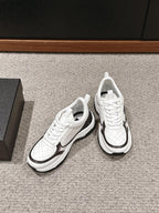 CHANEL CLASSIC SNEAKER IN WHITE MIX BLACK LAMBSKIN