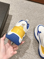 CHANEL CLASSIC SNEAKER IN WHITE MIX COBALT BLUE LAMBSKIN