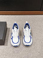 CHANEL CLASSIC SNEAKER IN WHITE MIX COBALT BLUE LAMBSKIN