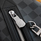 LOUIS VUITTON DUO CROSSBAG 42 IN GREY BLACK DAMIER GRAPHITE CANVAS
