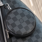 LOUIS VUITTON DUO CROSSBAG 42 IN GREY BLACK DAMIER GRAPHITE CANVAS