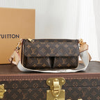LOUIS VUITTON VIVACITÉ 25 IN BROWN MONOGRAM CANVAS GOLD HARDWARE