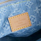 LOUIS VUITTON LET GO PM 28 IN LIGHT BLUE MONOGRAM DENIM GOLD HARDWARE