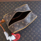 LOUIS VUITTON LOCKER DOPP KIT 23 IN BROWN MONOGRAM DUST CANVAS