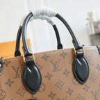 LOUIS VUITTON ONTHEGO PM 25 IN BROWN MONOGRAM CANVAS WITH DUCK SHAPE