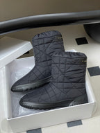 DIOR 25S FROST LOW ANKLE BOOTS IN BLACK FABRIC