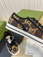 GUCCI Tennis 1977 ripstop sneakers Black Brown Caro