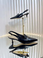 DIOR BOY SLINGBACK PUMP 35MM 25S IN BLACK CALFSKIN