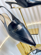 DIOR BOY SLINGBACK PUMP 35MM 25S IN BLACK CALFSKIN