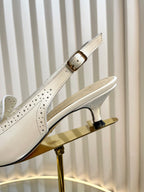 DIOR BOY SLINGBACK PUMP 35MM 25S IN WHITE CALFSKIN
