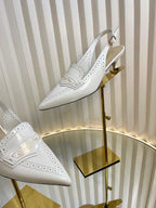 DIOR BOY SLINGBACK PUMP 35MM 25S IN WHITE CALFSKIN