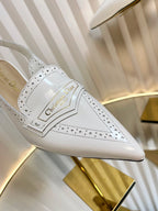 DIOR BOY SLINGBACK PUMP 35MM 25S IN WHITE CALFSKIN
