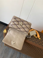 LOUIS VUITTON LV 25S GO-14 MM 23 IN BROWN QUILTED LAMBSKIN SILVER HARDWARE