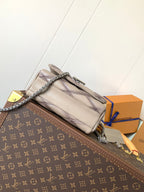 LOUIS VUITTON LV 25S GO-14 MM 23 IN BROWN QUILTED LAMBSKIN SILVER HARDWRE
