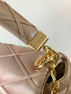 LOUIS VUITTON LV 25S GO-14 MM 23 IN LIGHT PINK QUILTED LAMBSKIN GOLD HARDWRE