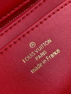 LOUIS VUITTON LV 25S GO-14 MM 23 IN CRIMSON RED QUILTED LAMBSKIN GOLD HARDWRE