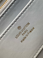 LOUIS VUITTON LV 25S GO-14 MM 23 IN LAVENDER GRAY QUILTED LAMBSKIN GOLD HARDWARE